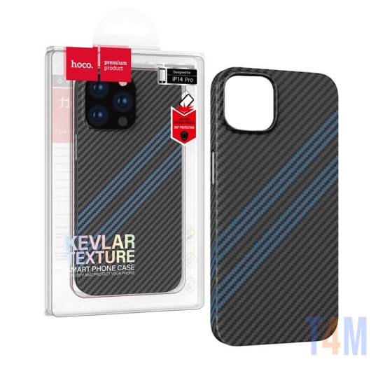 Capa Protetora Fino Hoco para iPhone 14 Pro Preto e Azul